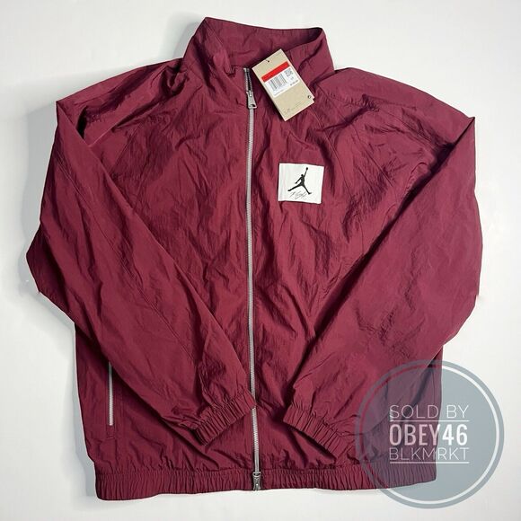 Jordan Essentials Statement Cherrywood Red Warm-up Jacket DQ7336-680 Size L - Picture 1 of 5